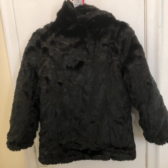Black reversible jacket - Waterproof fabric - reverses to faux fur. - Picture 7 of 7